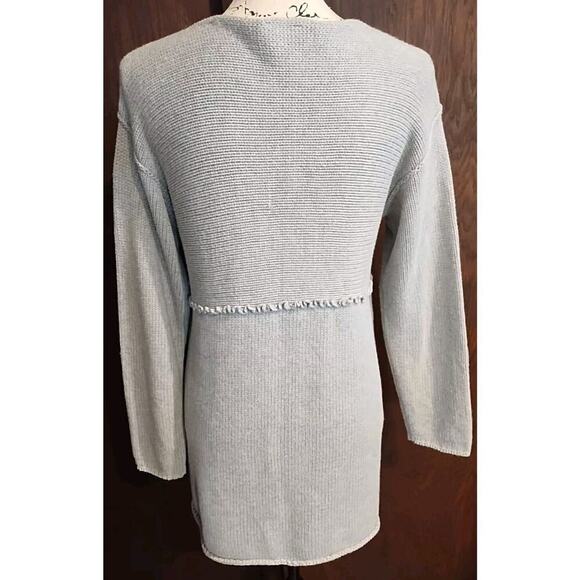 J. JILL Sweater Size Medium Gray Loose Tunic Chunky High neck Minimalist Capsule - Picture 4 of 7